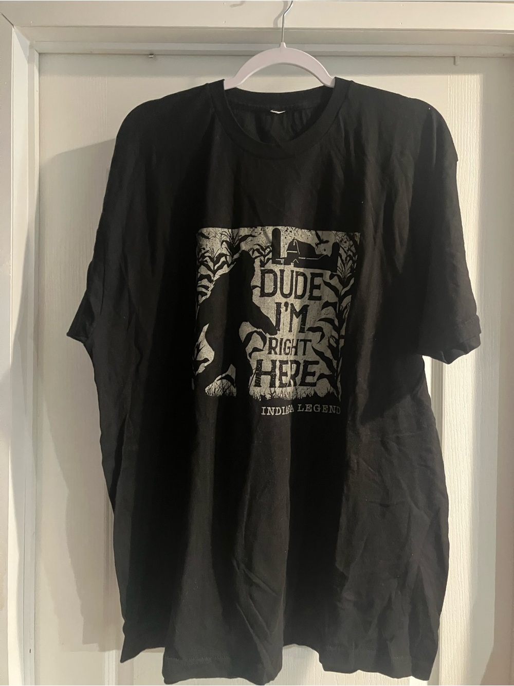 Black Graphic Tee - "Dude I'm Right Here"